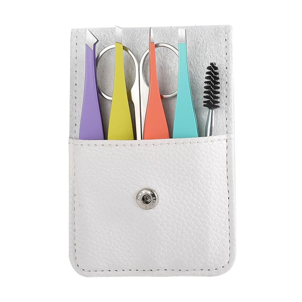 GALPADA Eyebrow Clip Kit Trimmer Grooming Scissors Tweezers Travel Eyebrow Shaper