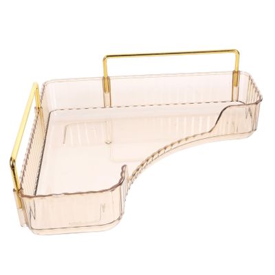 ABOOFAN Vanity Tray Corner Shelf Makeup Organizer Bathroom Storage Rack Pet Sturdy Easy to Move Tidy Space