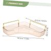 ABOOFAN Vanity Tray Corner Shelf Makeup Organizer Bathroom Storage Rack Pet Sturdy Easy to Move Tidy Space view 2