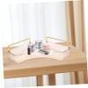 ABOOFAN Vanity Tray Corner Shelf Makeup Organizer Bathroom Storage Rack Pet Sturdy Easy to Move Tidy Space view 4