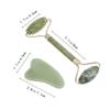 BESTYASH 2pcs Natural Jade Facial Set Includes Gua Scraping Plate Rolling for Neck Relaxation and Muscle Relief view 2
