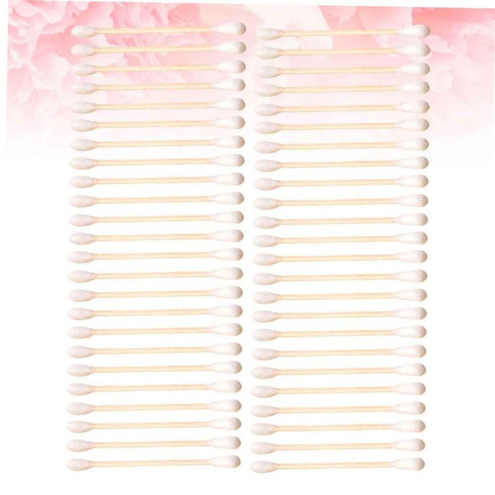 Beaupretty 300PCS Cotton Swabs for Makeup Removal Double Ended Cosmetic Cotton Buds for Cleaning Skin Travel Friendly for Home Use for Sensitive Skin