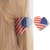 FRUZJAY 4th of July Hair Claw Clips American Flag Hair Clips Heart Shape Acrylic Hair Catch Clamps Independence Day Hair Accessories Patriotic Hair Barrettes Cute Hairpin Strong Hold Styling Jaw Clip view 1