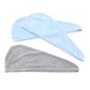 BESTYASH 3pcs Microfiber Hair Drying Towels for Women Fast Drying Absorbent Hair Wraps for Curly and Thick Shower Use Elastic Bands view 1