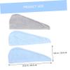BESTYASH 3pcs Microfiber Hair Drying Towels for Women Fast Drying Absorbent Hair Wraps for Curly and Thick Shower Use Elastic Bands view 2