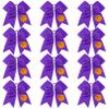 12 PCS Basketball Cheer Bows 8" Large Hair Bows Ponytail Holders for Girls Cheerleader Game Day Sports Team Spirit Accessories Handmade Glitter Streamer Hair Ribbons Bulk view 1
