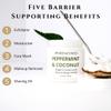 Peppermint Organic Coconut Oil Face and Body Polish - Non Toxic Body Exfoliator & Resurfacing Treatment - Smoothing Bump Eraser for KP & Strawberry Legs - Daily Hydrating Ritual for Sensitive Skin view 2
