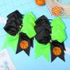 12 PCS Basketball Cheer Bows 8" Large Hair Bows Ponytail Holders for Girls Cheerleader Game Day Sports Team Spirit Accessories Handmade Glitter Streamer Hair Ribbons Bulk view 2