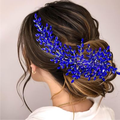 AMORARSI Crystal Wedding Hair Comb Bridal Hair Accessories Pearl and Rhinestone Bridal Side Combs for Women and Girls (Gold)