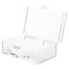 Healifty Portable Cosmetics Organizer Storage Box Lock for Makeup Bags Jewelry Hair Clips Swabs view 1