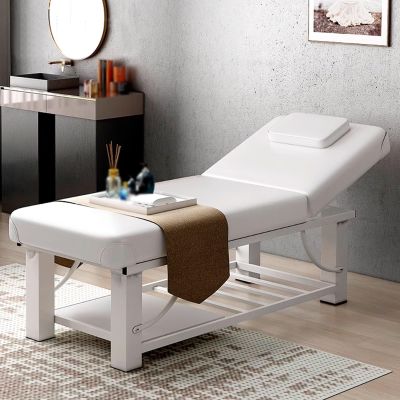 Adjustable Massage Tables, Esthetics Bed with Storage Shelf and Removable Headrest, SPA Bed for Home, Beauty Salon, Health Center, Leisure Club