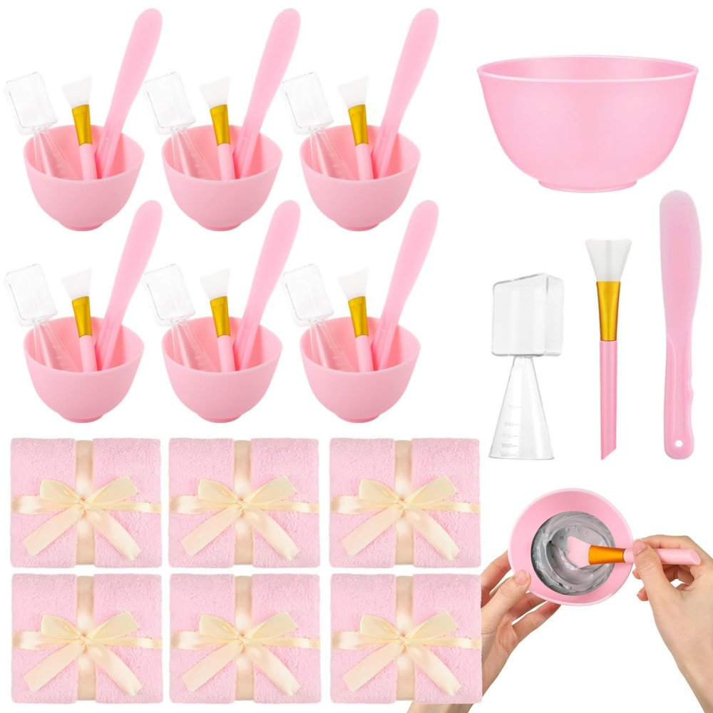 30-Piece Spa Party Kit With Towels, Bowls, Brushes, Spatulas & Measuring Cups  Design, Perfect For Face Mask Treatments, Birthday Gifts & More