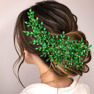 AMORARSI Crystal Wedding Hair Comb Bridal Hair Accessories Pearl and Rhinestone Bridal Side Combs for Women and Girls (Gold)