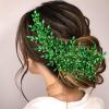 AMORARSI Crystal Wedding Hair Comb Bridal Hair Accessories Pearl and Rhinestone Bridal Side Combs for Women and Girls (Gold) view 1