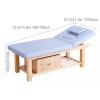 70/80cm Wide Adjustable Massage Table, Solid Wood Esthetics Bed with Storage Space, Removable Headrest and Chest Space for Beauty Salon, Foot Massage Shop, Leisure Club view 2