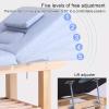 70/80cm Wide Adjustable Massage Table, Solid Wood Esthetics Bed with Storage Space, Removable Headrest and Chest Space for Beauty Salon, Foot Massage Shop, Leisure Club view 3