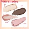 4Colors Eyeshadow Makeup Palette,Rose Gold Brown Natural Neutral Powde Eye Shadow Palette for Older Women,Long Lasting Naturing-Looking,Lightweight,Waterproof,Eye Makeup Kit Travel Size view 4