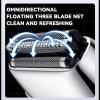Electric Foil Shavers for Men, Compact Travel Face Shaver, Mini Razor for Shaving Face,Portable Electric Shaver for Men, Suitable for Home, car, Travel, Shaving (Silver) view 3