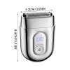 Electric Foil Shavers for Men, Compact Travel Face Shaver, Mini Razor for Shaving Face,Portable Electric Shaver for Men, Suitable for Home, car, Travel, Shaving (Silver) view 4