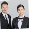 NIYANGLE 2pcs Professional Hair Clip Head Flower Set Business Suit Bow Tie Hair Net Elegant Women Accessories view 2