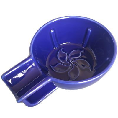 byepica Shaving Bowl For Men, Ceramic Foam Bowl With Pattern, Blue, Comfortable For Grooming Routine