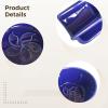 byepica Shaving Bowl For Men, Ceramic Foam Bowl With Pattern, Blue, Comfortable For Grooming Routine view 2