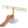 FONDOTIN Metal Hair Claw Clip Organizer with Hooks Space-Saving Storage Rack for Hair Accessories Desktop Display Holder for Women and Girls Bedroom Decor view 4
