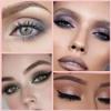 4Colors Eyeshadow Makeup Palette,Nude Gray Black Natural Neutral Powde Eye Shadow Palette for Older Women,Long Lasting Naturing-Looking,Lightweight,Waterproof,Eye Makeup Kit Travel Size view 3
