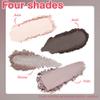 4Colors Eyeshadow Makeup Palette,Nude Gray Black Natural Neutral Powde Eye Shadow Palette for Older Women,Long Lasting Naturing-Looking,Lightweight,Waterproof,Eye Makeup Kit Travel Size view 4