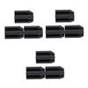 WOFASHPURET 9pcs Eyebrow Pencil Sharpeners Dual Cosmetic Sharpener for Makeup Tools Detachable Lid Blades for Eyeliner and Brow Pencils Black view 3