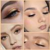 4Colors Eyeshadow Makeup Palette,Nude Champagne Natural Neutral Powde Eye Shadow Palette for Older Women,Long Lasting Naturing-Looking,Lightweight,Waterproof,Eye Makeup Kit Travel Size view 3