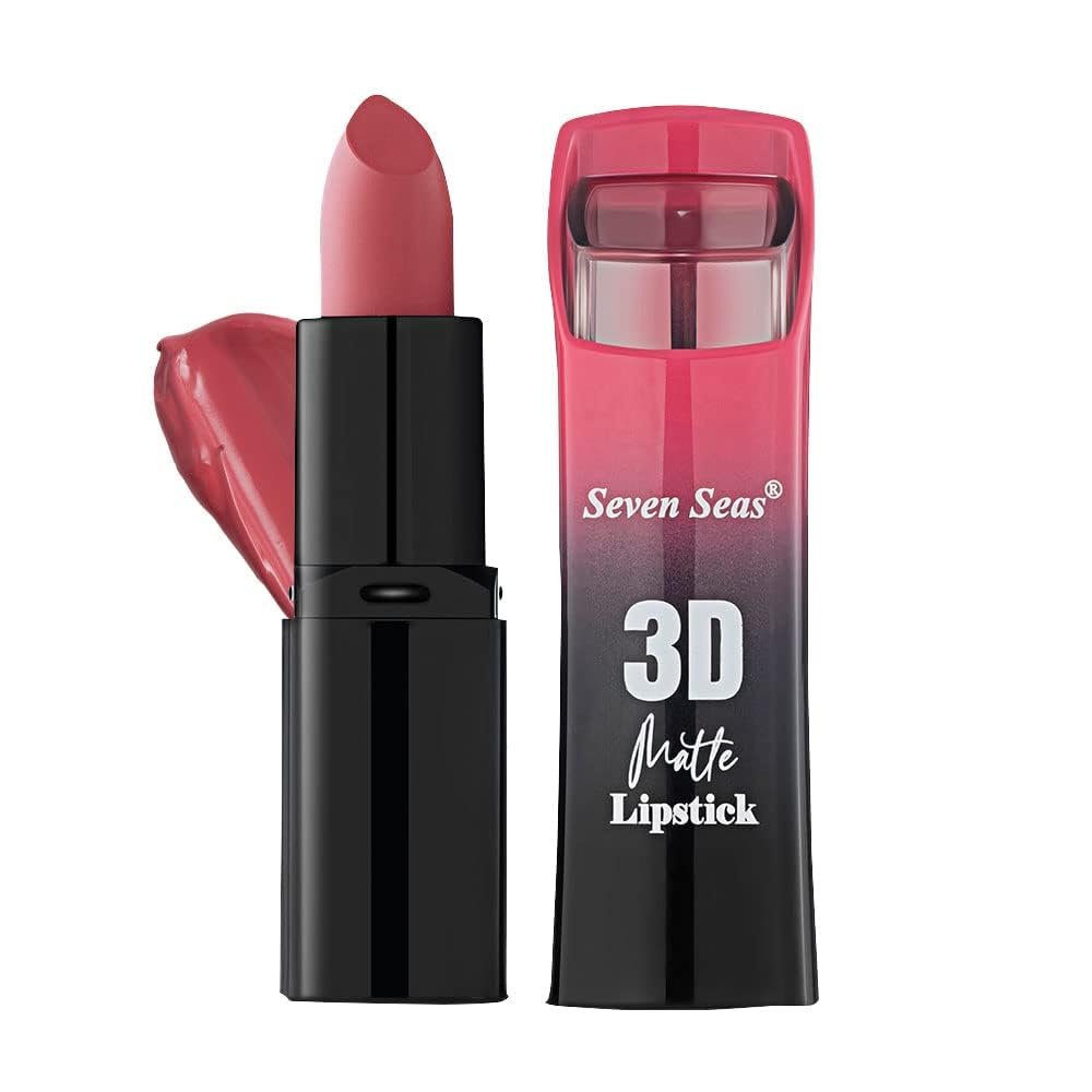 3D Matte Velvet Finish Full Coverage Matte Long Lasting Lipstick | Smooth Application |Transferproof & Smudge Proof | Highly Pigemented Lipstick for Women (Sepa Skin)