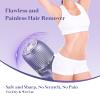 2-in-1 Electric Bikini Trimmer for Women, IPX7 Waterproof, Rechargeable Razor with Double-Edged Blade, Portable Hair Removal Shaver for Wet and Dry Use (Purple) view 4