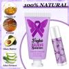 Heigble 50 Set Purple Ribbon Awareness Gifts Bulk Woman Purple Ribbon 50 Lip Balm 50 Hand Cream 50 Bag 50 Tag for Domestic Violence Awareness Lupus Epilepsy Pancreatic Cancer Party view 4