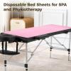 100 PCS Disposable Bed Sheets for Massage Table, 31" x 71" in Non-Woven Massage Table Cover, Disposable Bed Sheets for Spa Beds, Estheticians, Hotels, and Beauty SalonsPink view 2