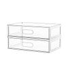 2 Pack Clear Makeup Storage Drawer, 12''W Stackable Bathroom Organizers and Storage Drawer, Acrylic Cosmetic Display Case For Vanity, Undersink, Cabinets, Desk Organizer view 1