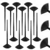 12Pcs Black Soft Fan Brushes for Facial Masks - Gentle & Comfortable Skincare Applicators view 1