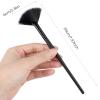 12Pcs Black Soft Fan Brushes for Facial Masks - Gentle & Comfortable Skincare Applicators view 2