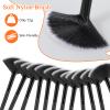 12Pcs Black Soft Fan Brushes for Facial Masks - Gentle & Comfortable Skincare Applicators view 4