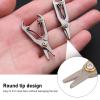 SPYMINNPOO Nose Hair Scissors, Ti Alloy Round Tip Nose Hair Trimming Scissors for Eyebrows Beard view 4