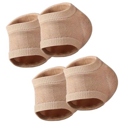 ASAKKURA 2 Pairs Gel Heel Socks for Women Moisturizing Cracked Heel Covers Breathable and Flexible Design for Daily Use and Foot Care Skin Friendly and Comfortable