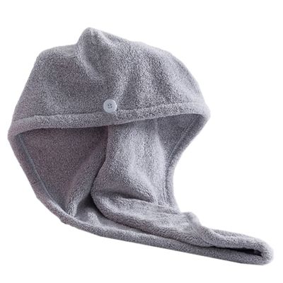 Beaupretty Coral Microfiber Hair Drying Towel Thick Absorbent Quick Dry Cap for Women Fast Drying Hair Wrap Elastic Design