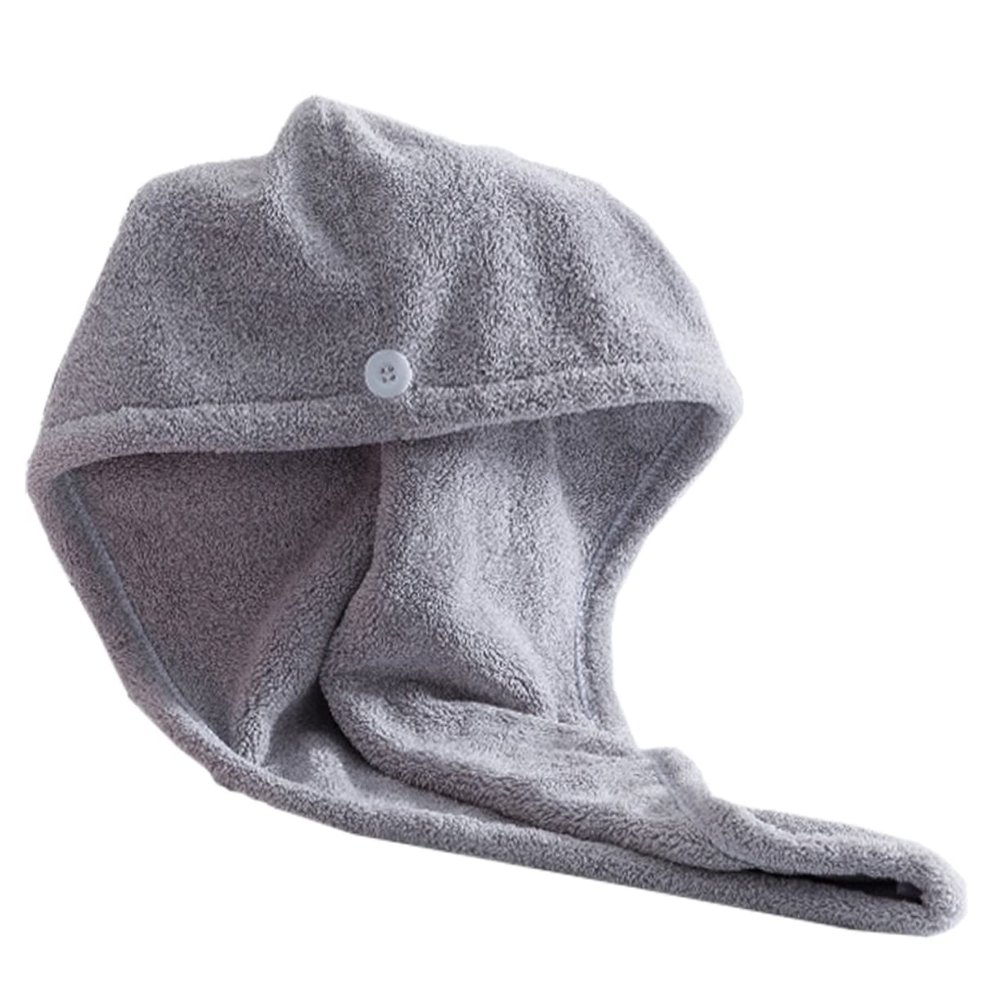 Beaupretty Coral Microfiber Hair Drying Towel Thick Absorbent Quick Dry Cap for Women Fast Drying Hair Wrap Elastic Design