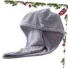 Beaupretty Coral Microfiber Hair Drying Towel Thick Absorbent Quick Dry Cap for Women Fast Drying Hair Wrap Elastic Design view 2