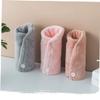 Beaupretty Coral Microfiber Hair Drying Towel Thick Absorbent Quick Dry Cap for Women Fast Drying Hair Wrap Elastic Design view 4