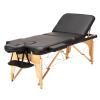 Portable Foldable Massage Table - Professional Leather Tattoo Bed with Adjustable Backrest & Height, Includes Headrest, Armrest, and Backpack - Ideal for Estheticians (Black) view 1