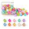 Mini Flower Hair Clips 100Pcs, Small Hair Clips Mini Claw Clips Cute Jaw Clips Hair Pins Hair Barrettes Hair Accessories for Women Girls Kids Teens view 1