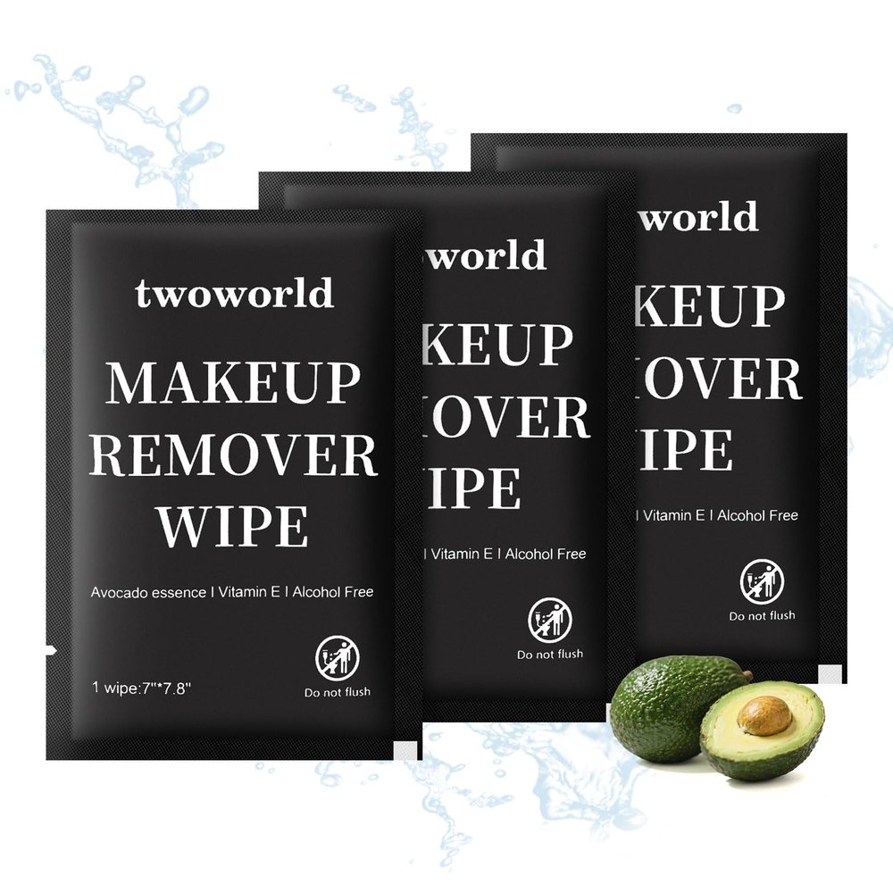 Makeup Remover Wipes Bulk Individually Wrapped,Travel Makeup Wipes Gentle for Face Cleansing Mascara Lipstick Travel Hotelblack,pack of 150)