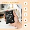 Makeup Remover Wipes Bulk Individually Wrapped,Travel Makeup Wipes Gentle for Face Cleansing Mascara Lipstick Travel Hotelblack,pack of 150) view 4