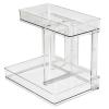 2 Layers Makeup Organizers Countertop Versatile Bathroom Counter Organizer Modern Style Cosmetic Make Up Organizers for Desktop, Vanity, Bathroom, Office (Clear White) view 1